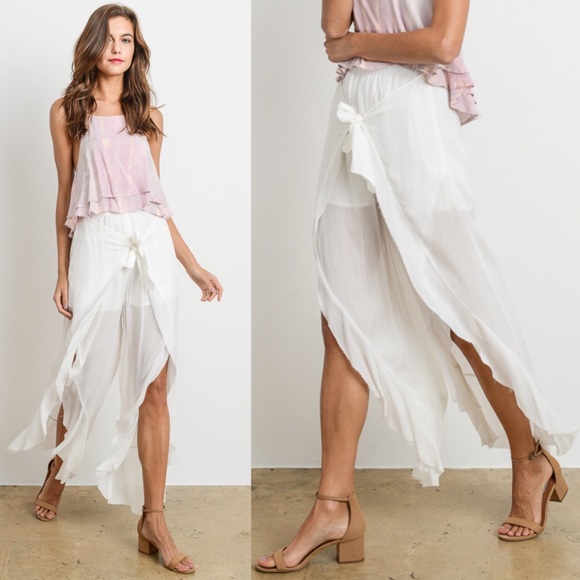 LAST - KHLOE Flutter Pants - BLUE - Picture 4 of 4